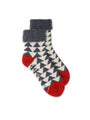 Ro To To Comfy Room Socks Sankaku Charcoal/Red